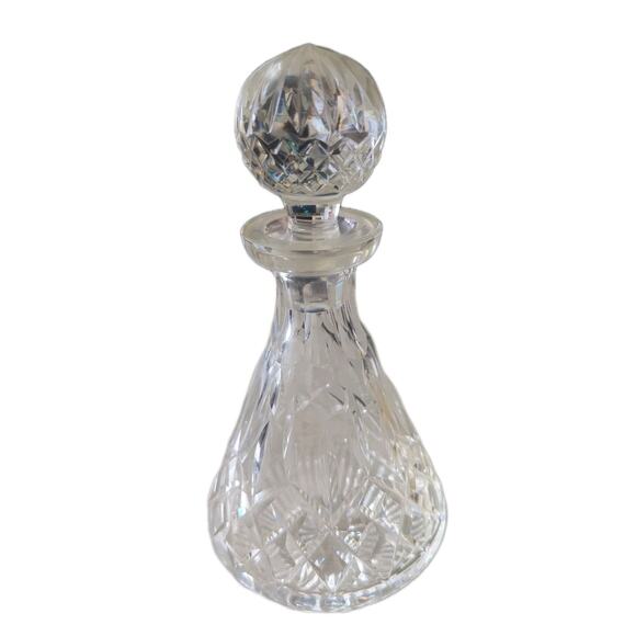 Waterford Lismore Crystal Decanter Roly Poly w/ Stopper Signed Vintage